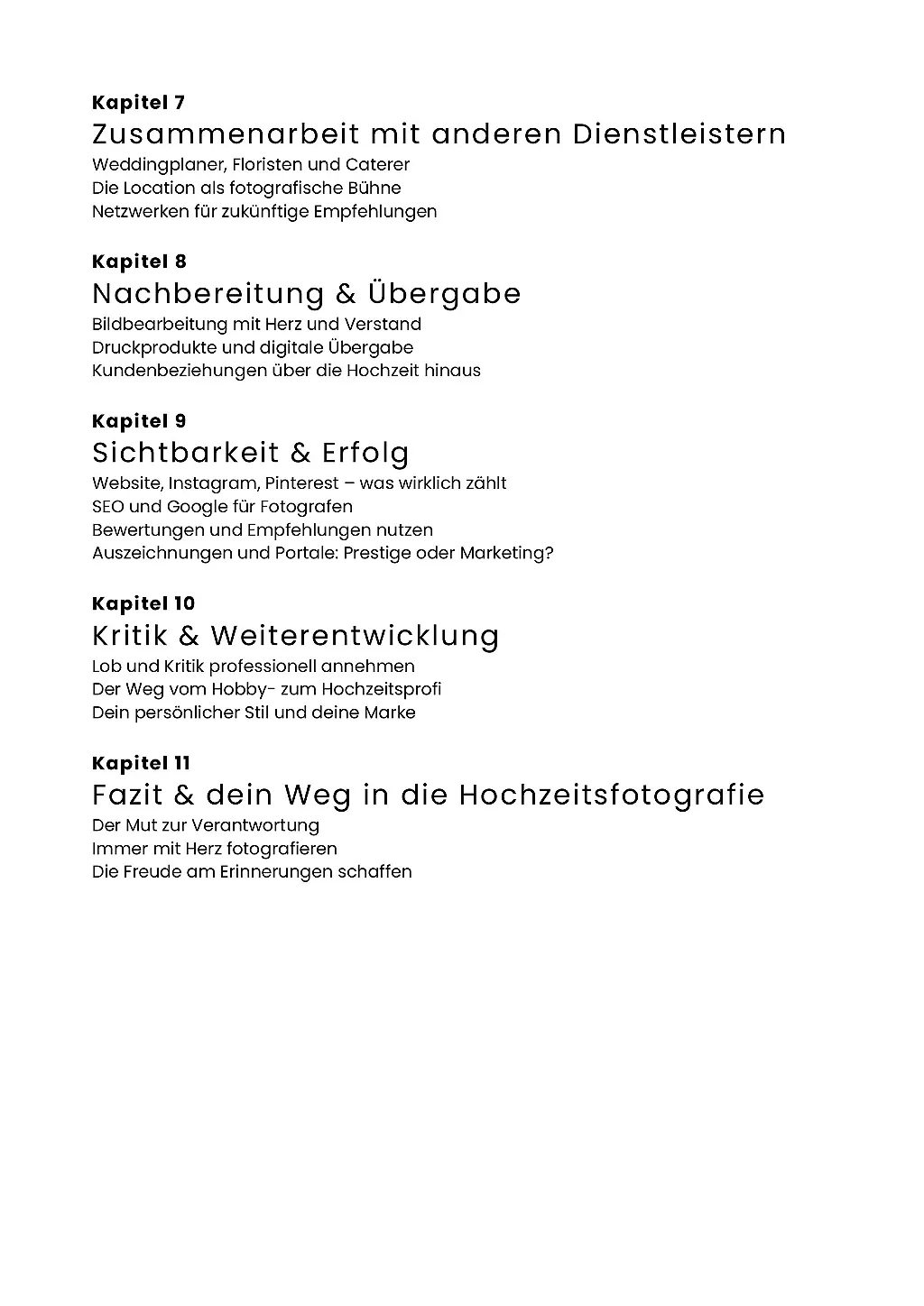 Hochzeiten fotografieren – Leseprobe Seite 4