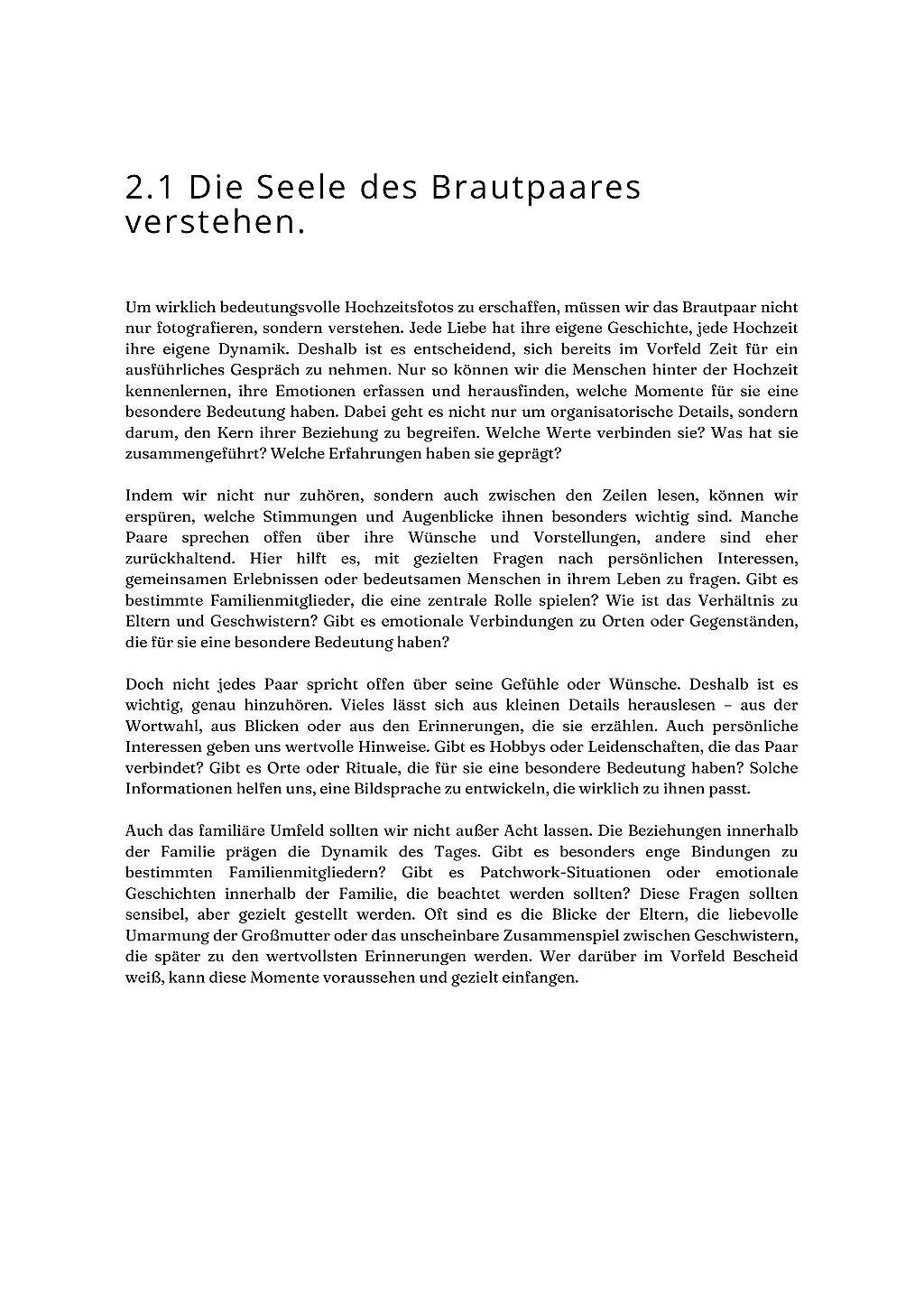 Hochzeiten fotografieren – Leseprobe Seite 12